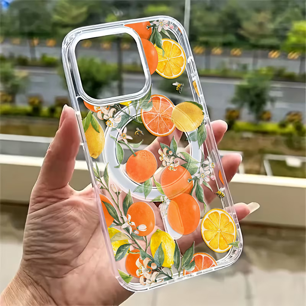 Wireless Charger - Funda Transparente con Diseño de Limón