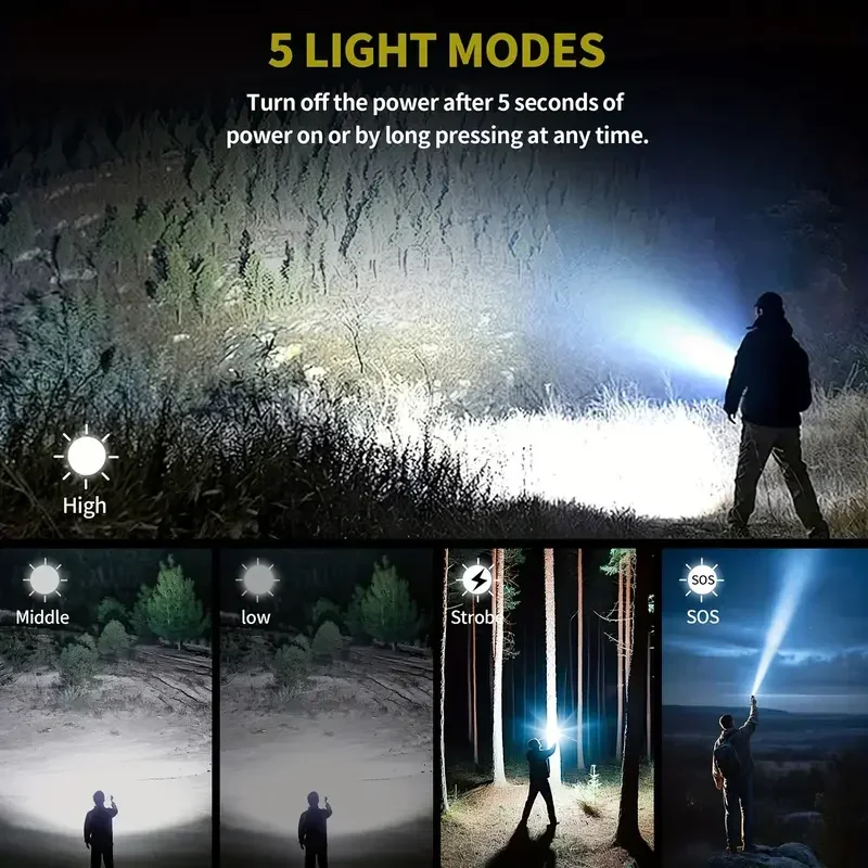 Linterna brillante con zoom y  - Power Bank reseña y precio