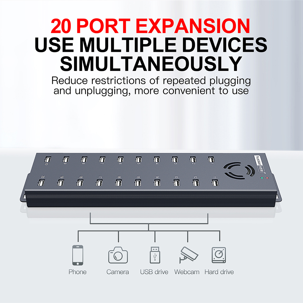 Hub USB Industrial de 120W y 2 - Usb Hub reseña y precio