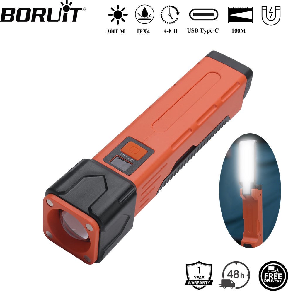 BORUiT 300LM luz LED de trabaj - Power Bank reseña y precio