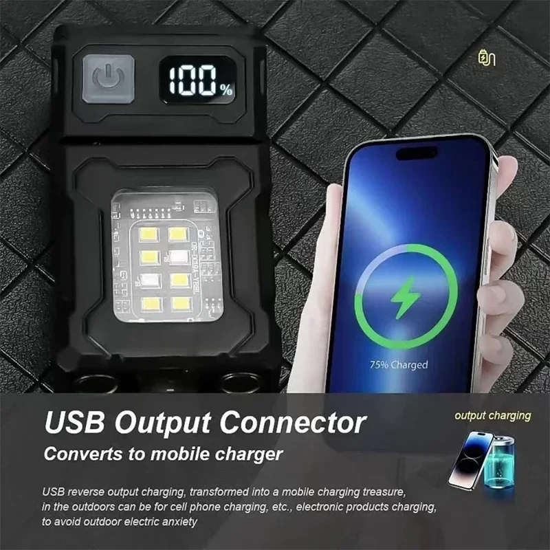 Luz de antorcha magnética, luz - Power Bank reseña y precio